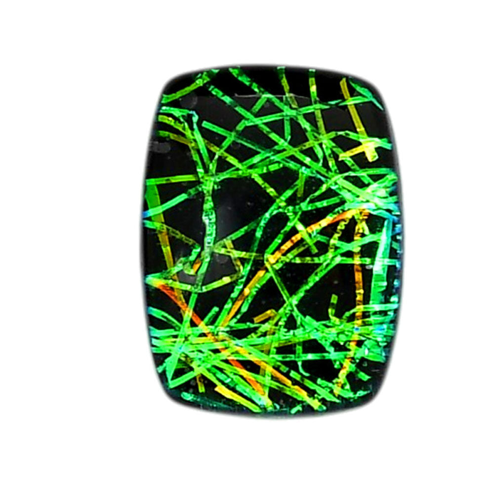Dichroic Glass Doublet 16x21.5x6 mm Cushion Shape Polished Gemstone LS128-06578