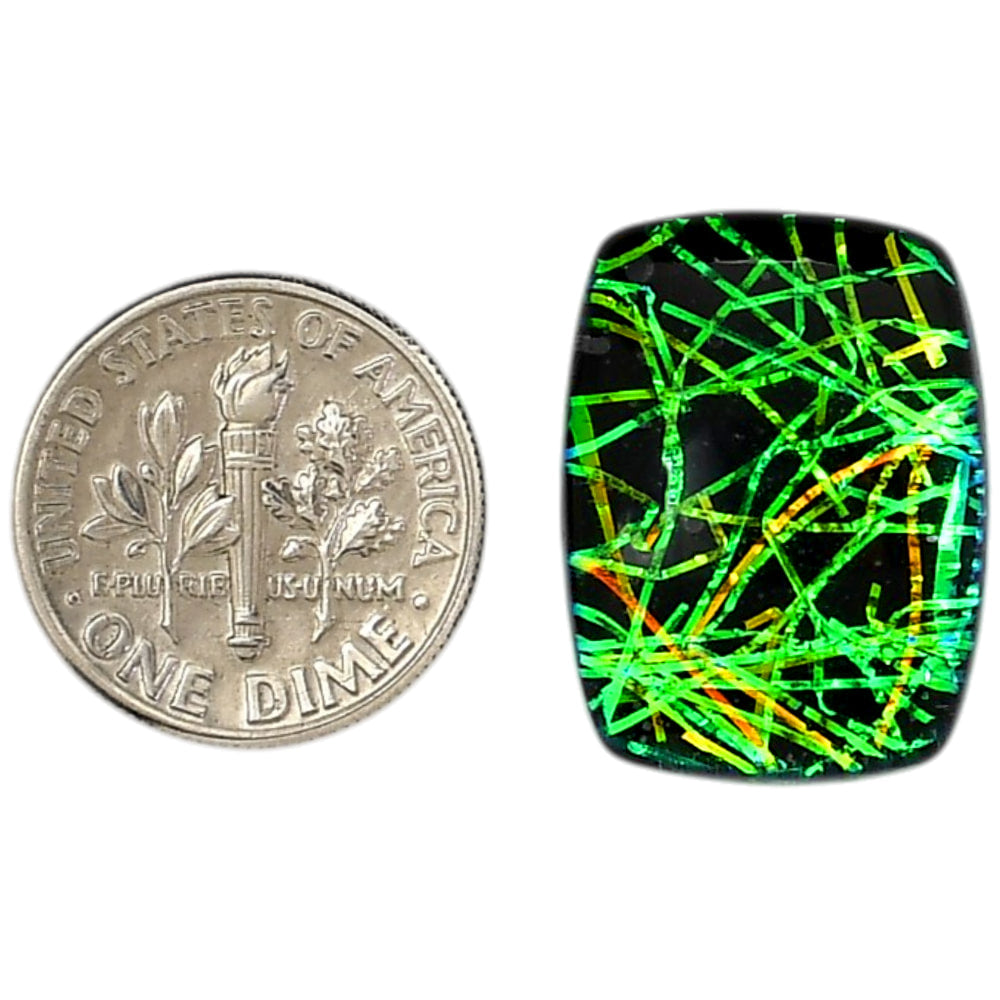 Dichroic Glass Doublet 16x21.5x6 mm Cushion Shape Polished Gemstone LS128-06578