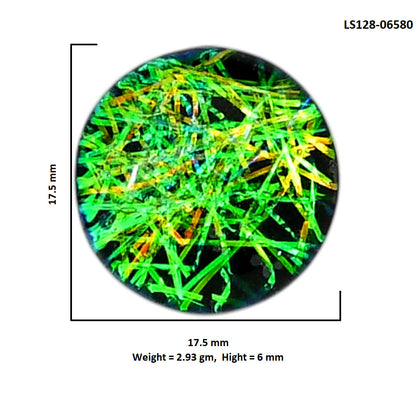 Dichroic Glass Doublet 17.5x17.5x6 mm Round Shape Polished Gemstone LS128-06580