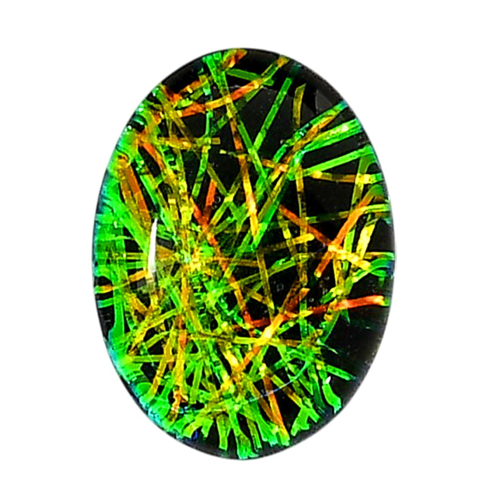 Dichroic Glass Doublet 15.8x21.45x6 mm Oval Shape Polished Gemstone LS128-06581
