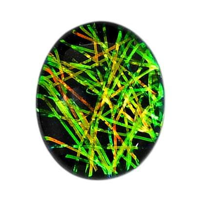 Dichroic Glass Doublet 16.8x21x6 mm Oval Shape Polished Gemstone LS128-06583