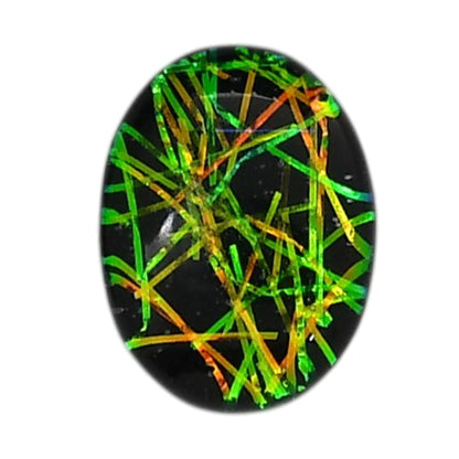 Dichroic Glass Doublet 15x19.8x6 mm Oval Shape Polished Gemstone LS128-06590