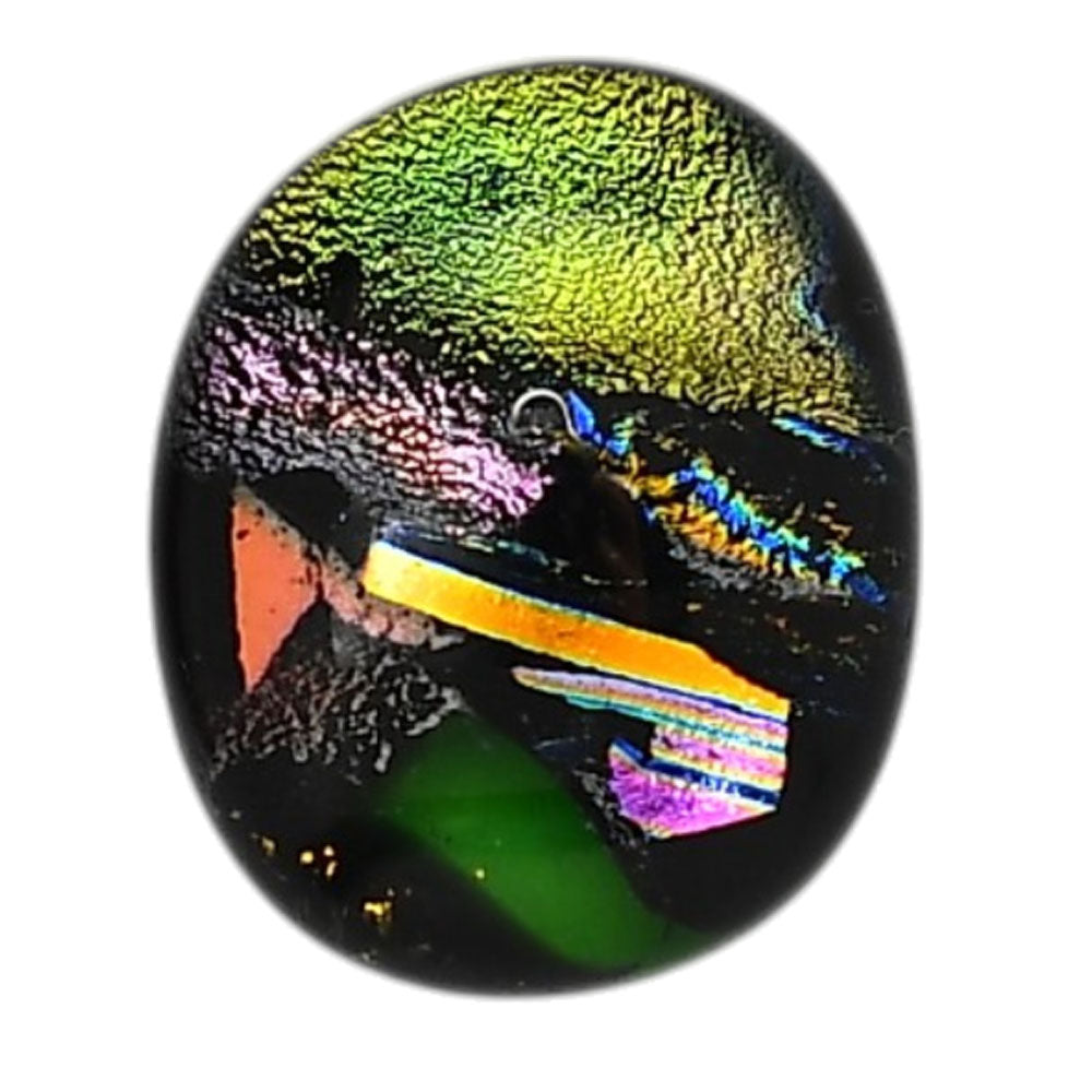 Dichroic Glass Doublet 17.5x21.5x6.8 mm Oval Shape Polished Gemstone LS128-06591