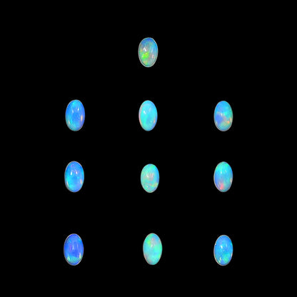 Ethiopian Opal 10 Piece 3x5x2.5 mm Oval Shape Polished Gemstone LS129-06652