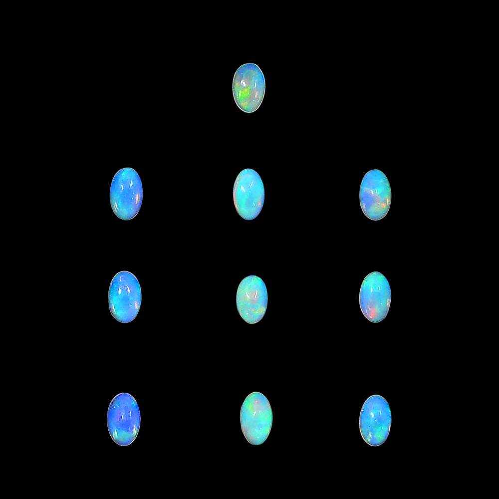 Ethiopian Opal 10 Piece 3x5x2.5 mm Oval Shape Polished Gemstone LS129-06652