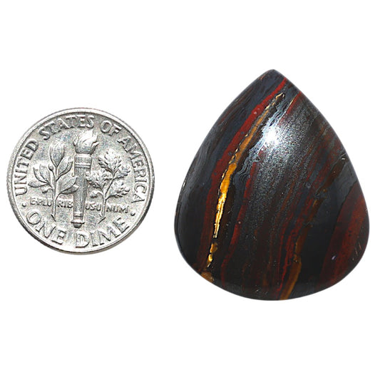 Iron Tiger Eye 23.55x28x6 mm Pear Shape Polished Gemstone LS13-08328
