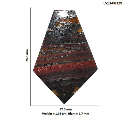 Iron Tiger Eye 17.5x25.5x2.7 mm Fancy Shape Polished Gemstone LS13-08329