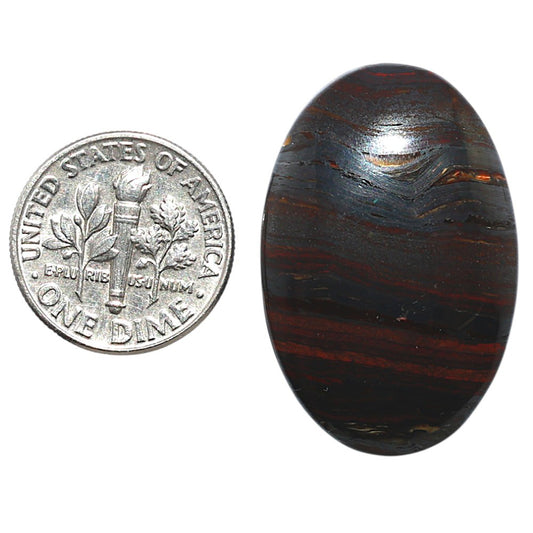 Iron Tiger Eye 20.5x31.1x6 mm Oval Shape Polished Gemstone LS13-08336