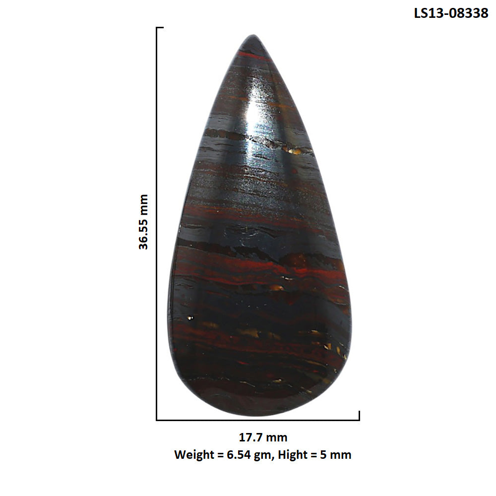 Iron Tiger Eye 17.7x36.55x5 mm Pear Shape Polished Gemstone LS13-08338
