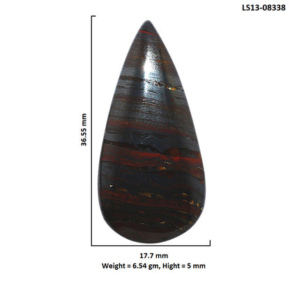 Iron Tiger Eye 17.7x36.55x5 mm Pear Shape Polished Gemstone LS13-08338