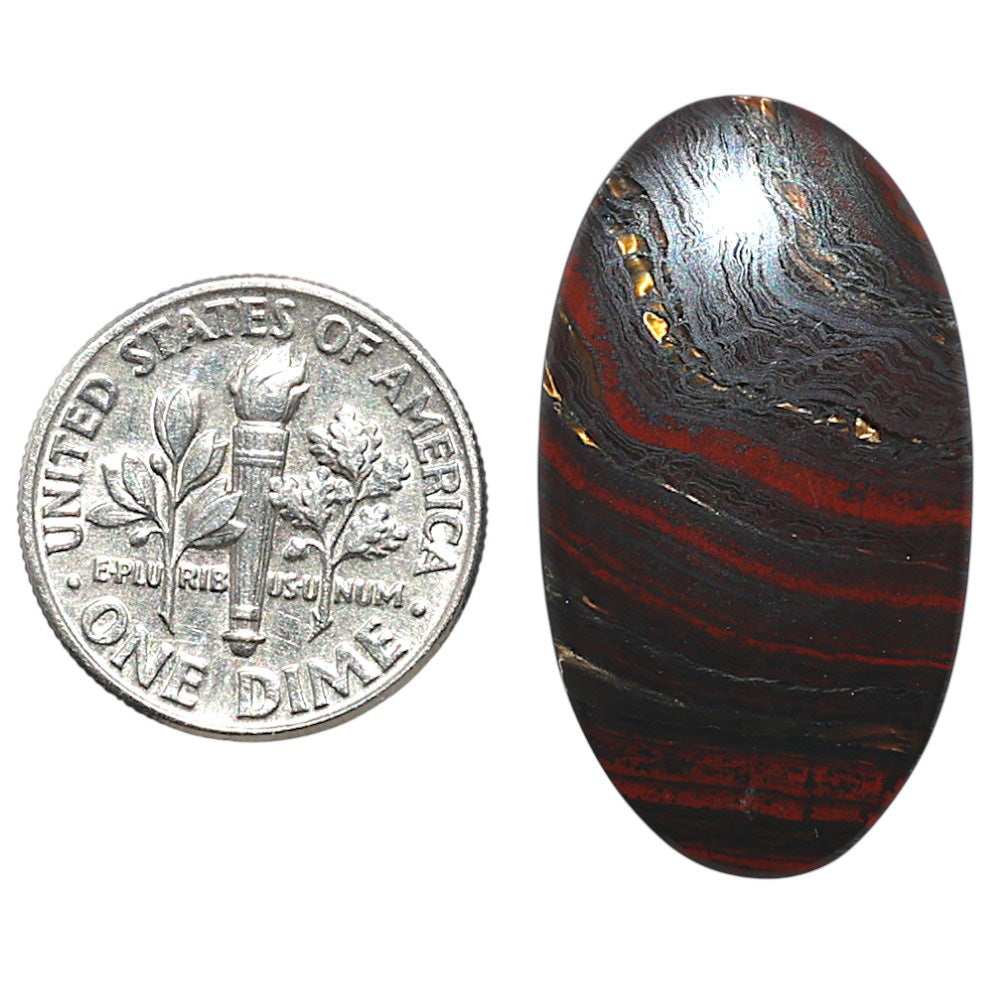 Iron Tiger Eye 16.5x29.75x4.3 mm Oval Shape Polished Gemstone LS13-08339