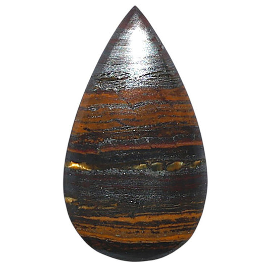 Iron Tiger Eye 14.5x25.5x3 mm Pear Shape Polished Gemstone LS13-08340