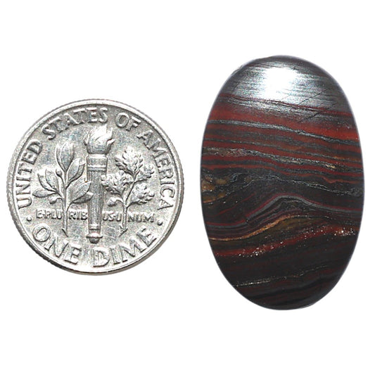 Iron Tiger Eye 16.6x25.75x3.5 mm Oval Shape Polished Gemstone LS13-08343