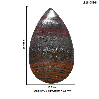 Iron Tiger Eye 15.8x25.9x2.5 mm Pear Shape Polished Gemstone LS13-08344