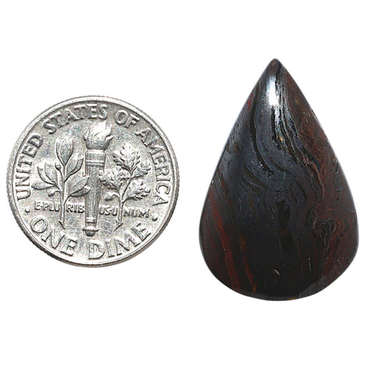 Iron Tiger Eye 16.6x25.1x4.5 mm Pear Shape Polished Gemstone LS13-08345