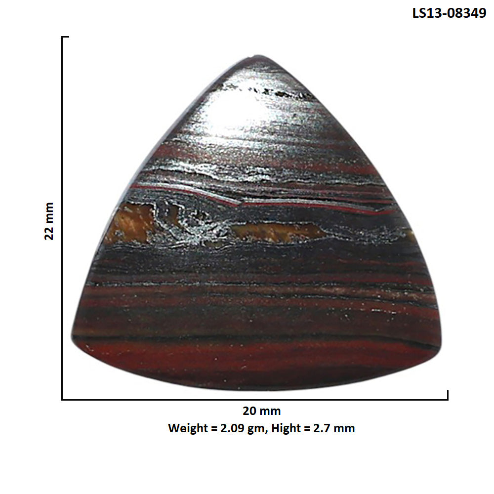 Iron Tiger Eye 20x22x2.7 mm Fancy Shape Polished Gemstone LS13-08349