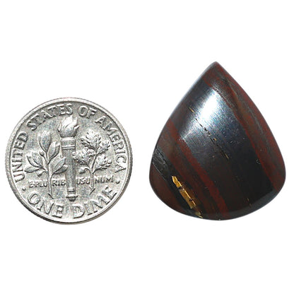 Iron Tiger Eye 19.25x22.35x4.5 mm Pear Shape Polished Gemstone LS13-08351