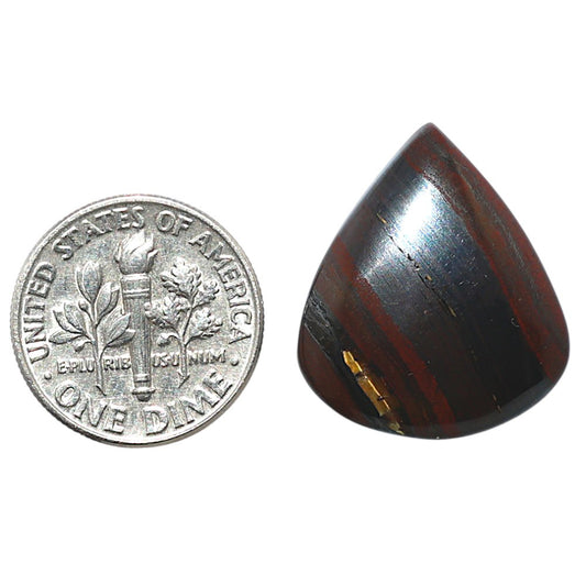 Iron Tiger Eye 19.25x22.35x4.5 mm Pear Shape Polished Gemstone LS13-08351
