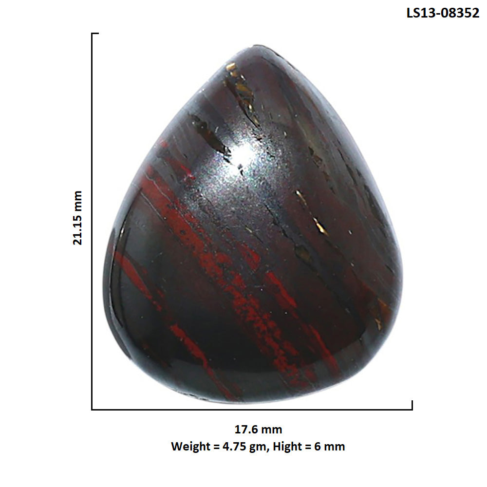 Iron Tiger Eye 17.6x21.15x6 mm Pear Shape Polished Gemstone LS13-08352