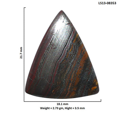 Iron Tiger Eye 18.1x21.7x3.5 mm Fancy Shape Polished Gemstone LS13-08353