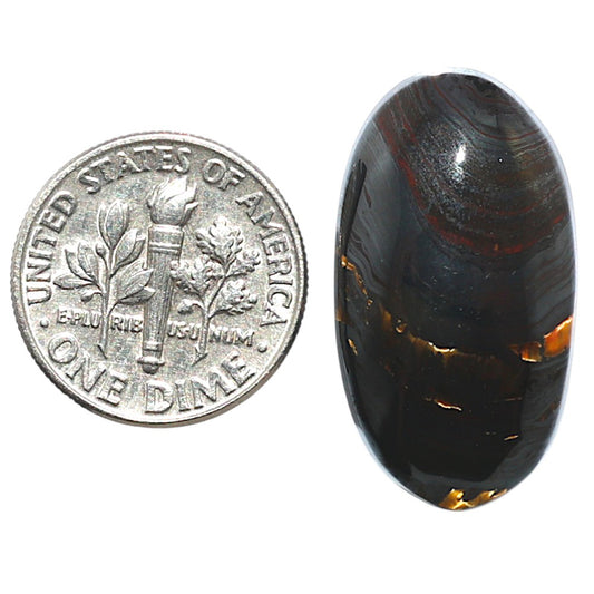 Iron Tiger Eye 14.1x26.45x6.3 mm Oval Shape Polished Gemstone LS13-08354