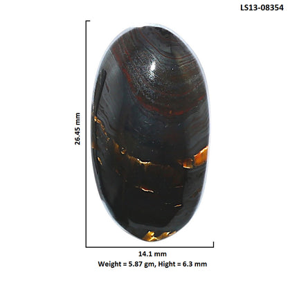 Iron Tiger Eye 14.1x26.45x6.3 mm Oval Shape Polished Gemstone LS13-08354