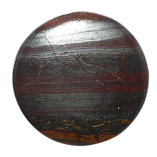 Iron Tiger Eye 20x20x3.3 mm Round Shape Polished Gemstone LS13-08357