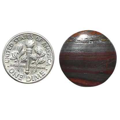 Iron Tiger Eye 19.5x19.5x3 mm Round Shape Polished Gemstone LS13-08360