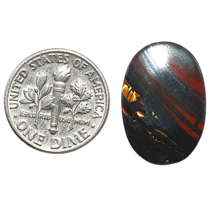 Iron Tiger Eye 14.4x20.9x3.4 mm Oval Shape Polished Gemstone LS13-08362