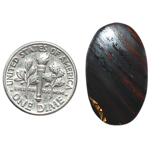 Iron Tiger Eye 15x24.6x4 mm Oval Shape Polished Gemstone LS13-08364