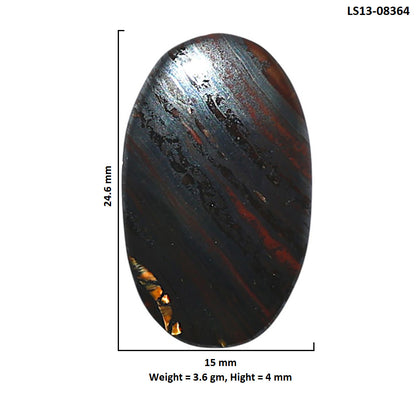 Iron Tiger Eye 15x24.6x4 mm Oval Shape Polished Gemstone LS13-08364