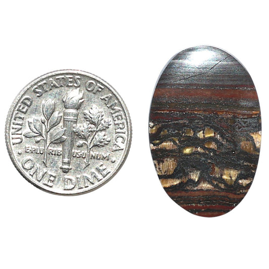 Iron Tiger Eye 16x24.25x2.5 mm Oval Shape Polished Gemstone LS13-08365