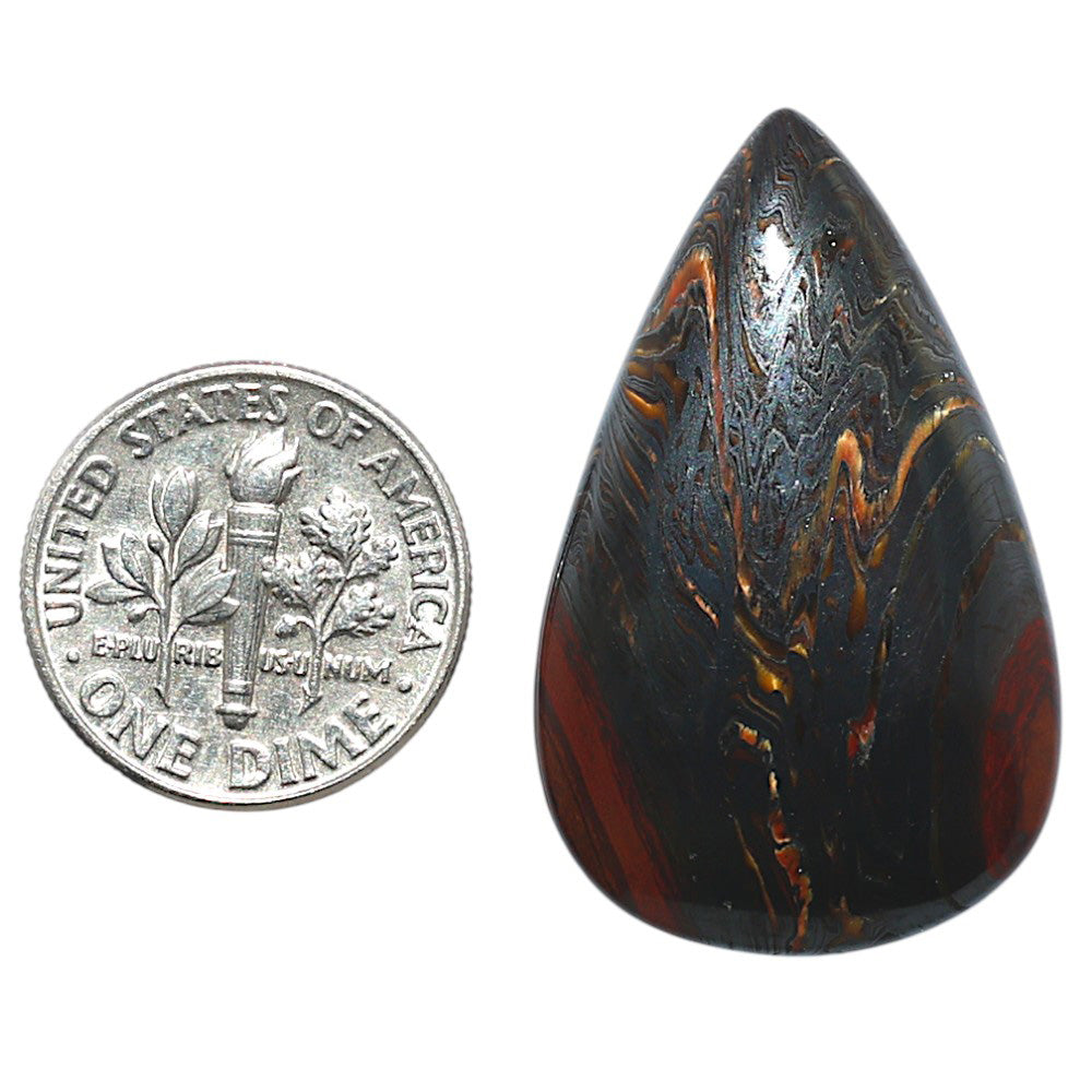 Iron Tiger Eye 20.9x33.55x4.5 mm Pear Shape Polished Gemstone LS13-08367