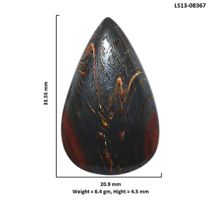 Iron Tiger Eye 20.9x33.55x4.5 mm Pear Shape Polished Gemstone LS13-08367