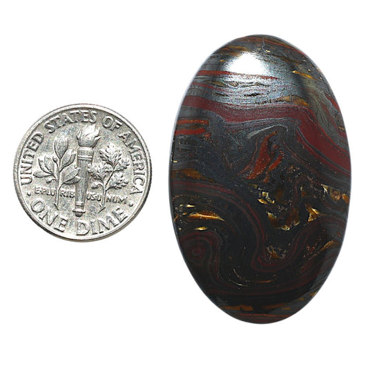 Iron Tiger Eye 23.7x37.25x5.4 mm Oval Shape Polished Gemstone LS13-08370