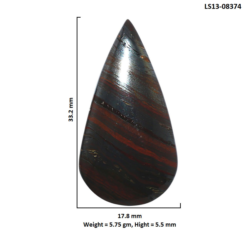 Iron Tiger Eye 17.8x33.2x5.5 mm Pear Shape Polished Gemstone LS13-08374