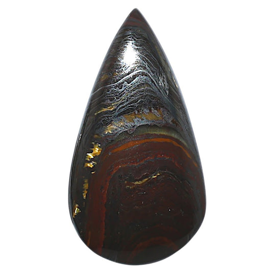 Iron Tiger Eye 16.5x30.6x5 mm Pear Shape Polished Gemstone LS13-08375