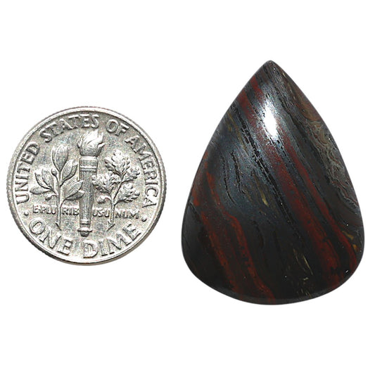 Iron Tiger Eye 20.5x27.35x4.5 mm Pear Shape Polished Gemstone LS13-08379