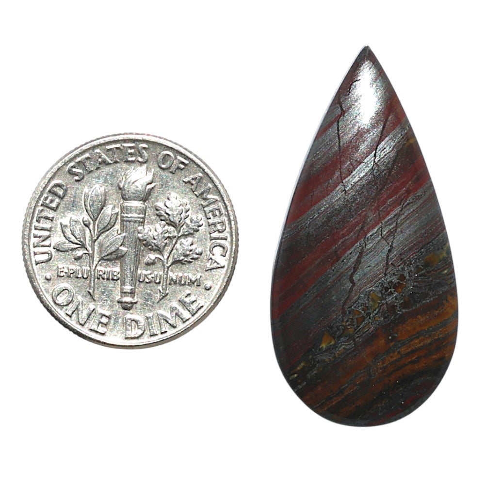 Iron Tiger Eye 15.6x31.45x3.5 mm Pear Shape Polished Gemstone LS13-08381