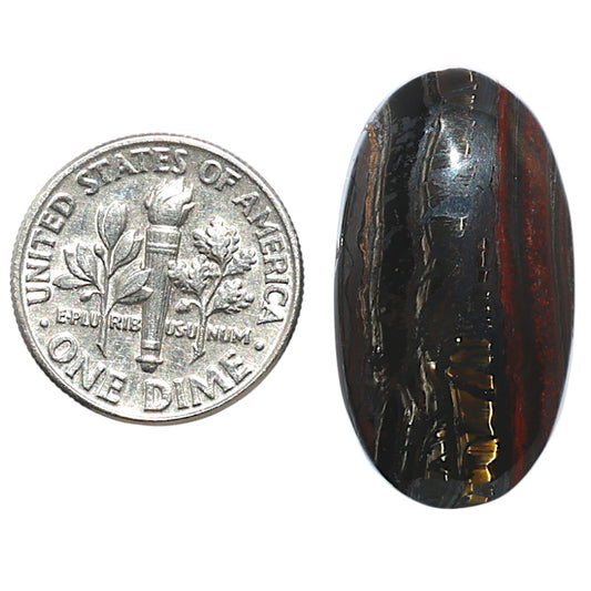 Iron Tiger Eye 14.7x27x5.4 mm Oval Shape Polished Gemstone LS13-08382