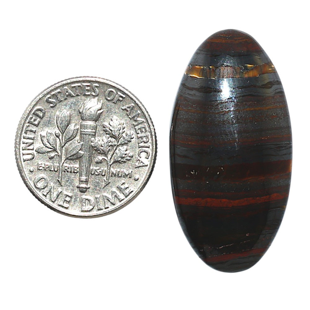 Iron Tiger Eye 15.5x30.5x6 mm Oval Shape Polished Gemstone LS13-08383
