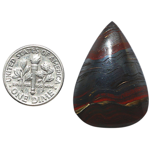 Iron Tiger Eye 21.85x30.75x6.5 mm Pear Shape Polished Gemstone LS13-08386