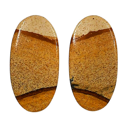 Picture Jasper Pair 13.4x26.3x4 mm Oval Shape Polished Gemstone LS130-06673