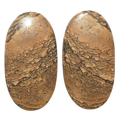 Picture Jasper Pair 14x26x4 mm Oval Shape Polished Gemstone LS130-07355