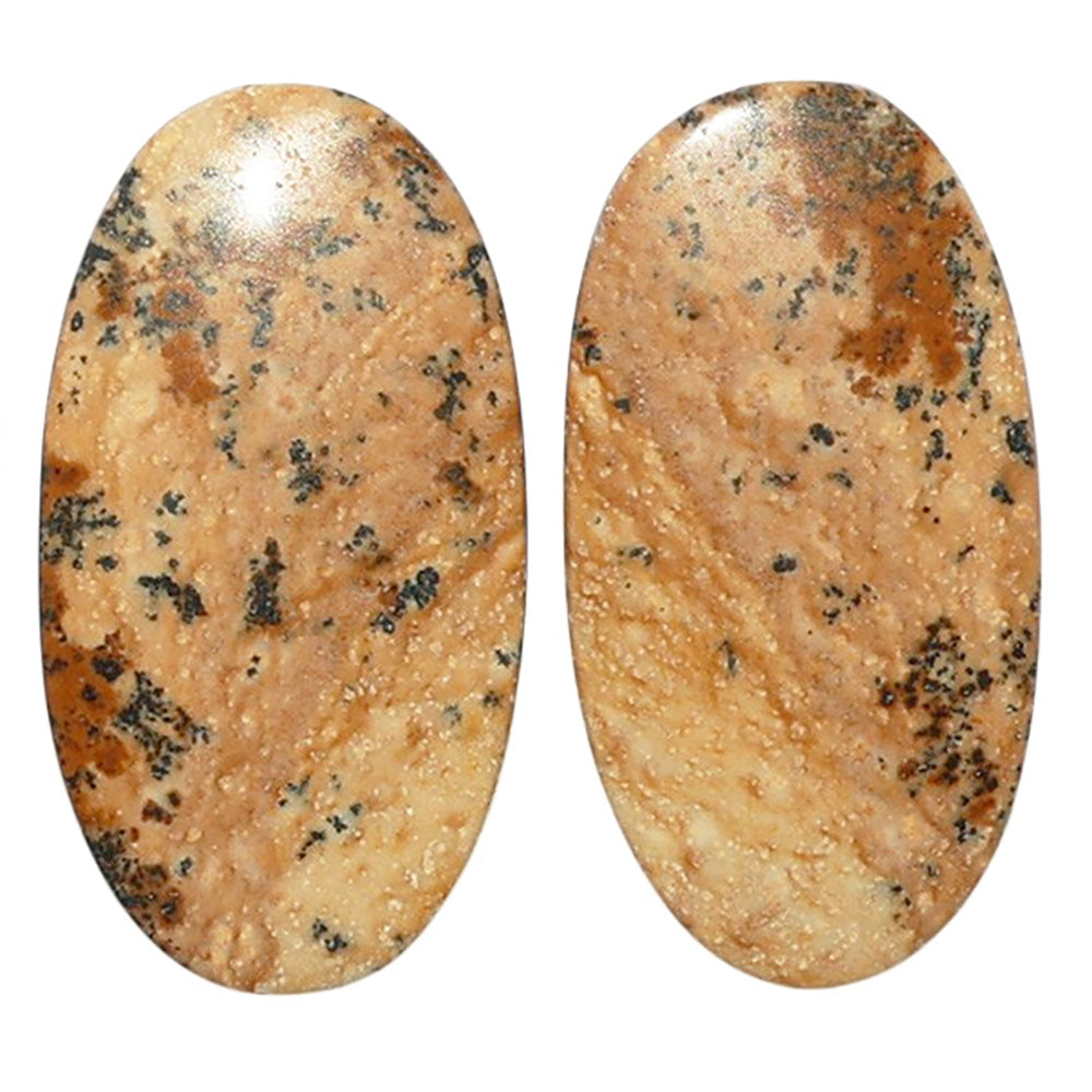 Picture Jasper Pair 12.8x24.3x3.5 mm Oval Shape Polished Gemstone LS130-07364