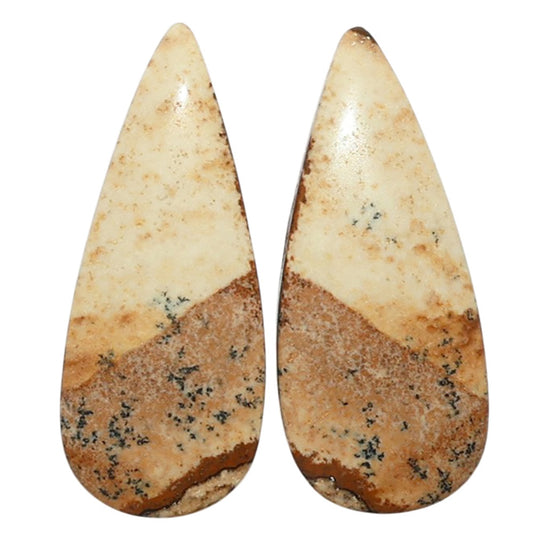 Picture Jasper Pair 11.2x26.6x3.5 mm Pear Shape Polished Gemstone LS130-07366