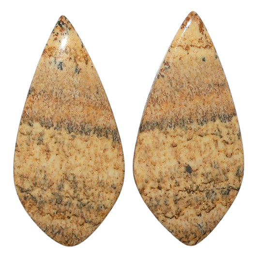 Picture Jasper Pair 14.4x30x4 mm Fancy Shape Polished Gemstone LS130-07372