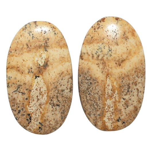 Picture Jasper Pair 13.6x23.3x3.8 mm Oval Shape Polished Gemstone LS130-07373