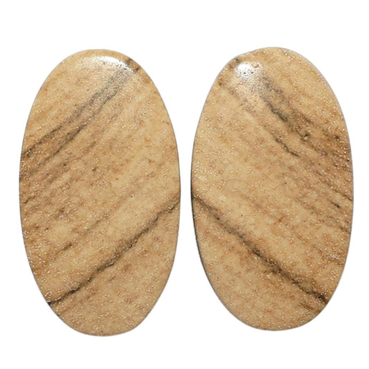Picture Jasper Pair 12.7x22.4x3.5 mm Oval Shape Polished Gemstone LS130-07374