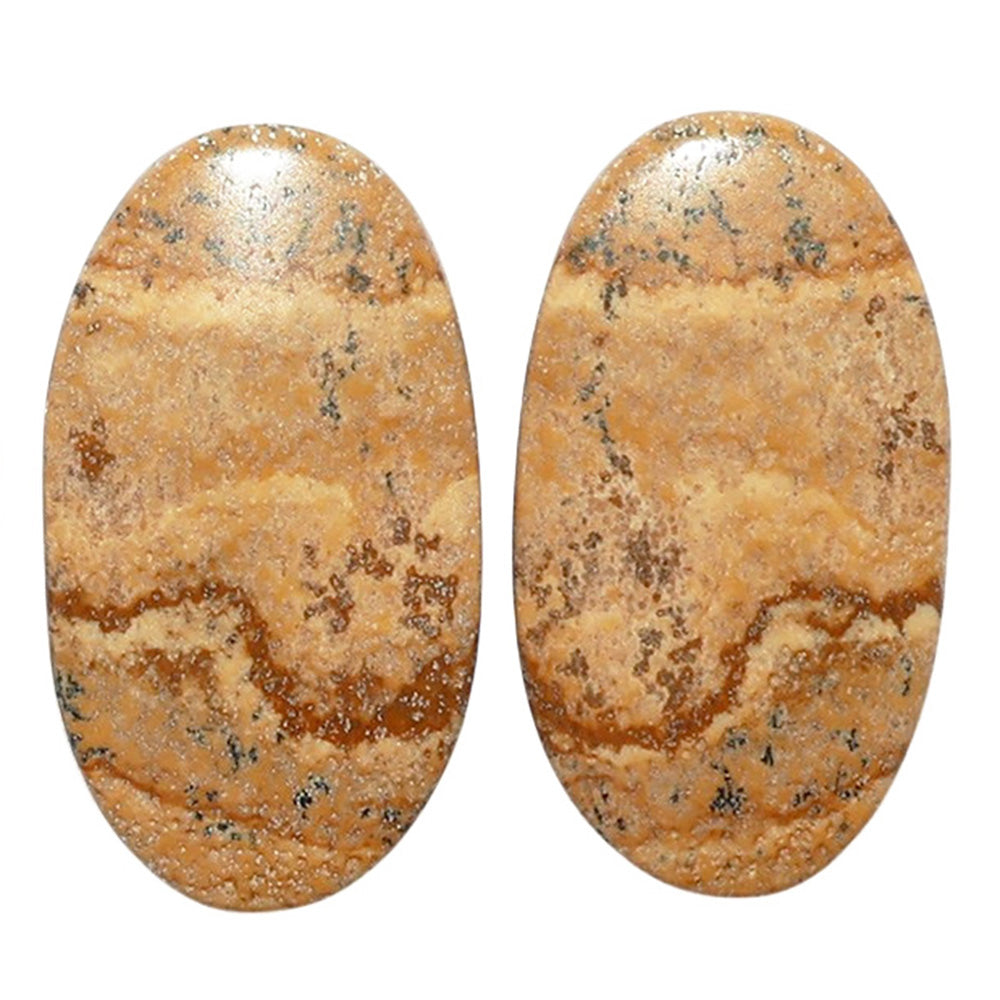 Picture Jasper Pair 13.4x24.1x4 mm Oval Shape Polished Gemstone LS130-07382